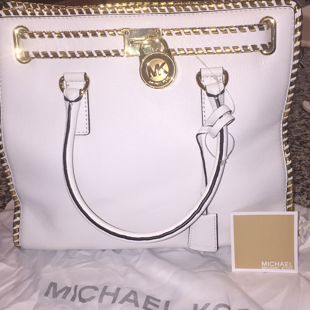 New Michael Kors whippedstitched tote